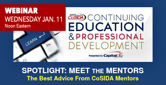 Save The Date! January 11th Webinar: The Best Advice From CoSIDA Mentors